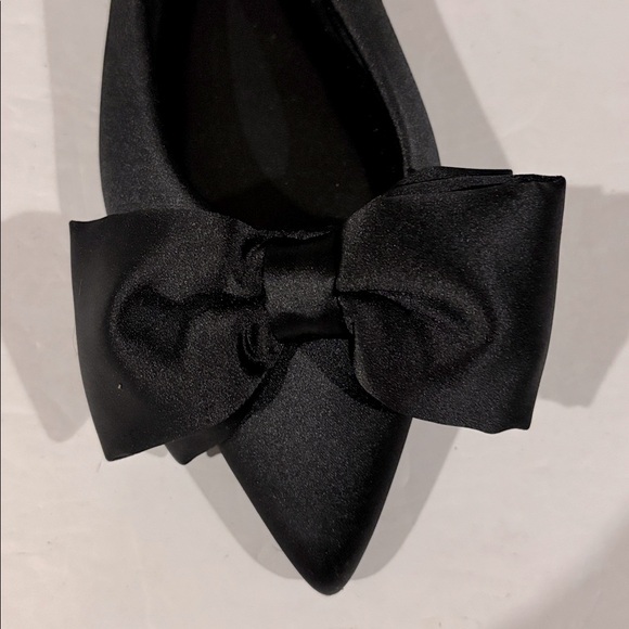 A New Day Black Shelby Bow Slingback Ballet Flats - Size 10 - Picture 4 of 7